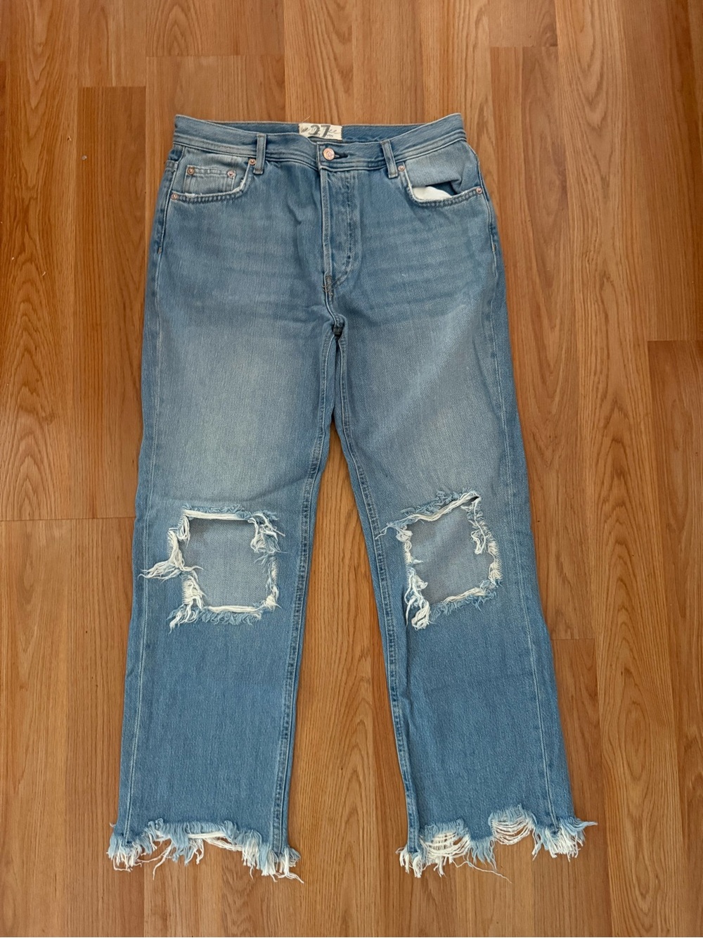 We The Free cropped straight jeans size 27